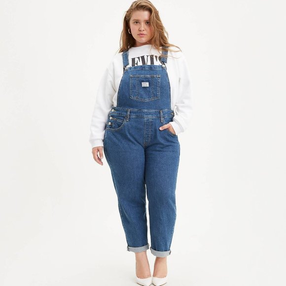 Women's Levi's Plus Size Denim Overalls - Size 18W - Picture 1 of 16